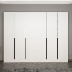 Minar Kale 210 Cm 6 Kapaklı 2B Raf Portmanto Byz Mbr Çizgili Byz