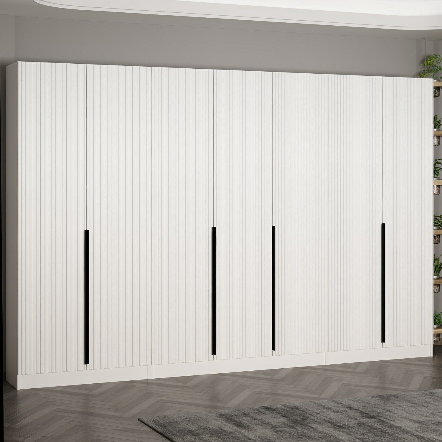 Minar Kale 210 Cm 7 Kapaklı 5B Raf Portmanto Byz Mbr Çizgili Byz