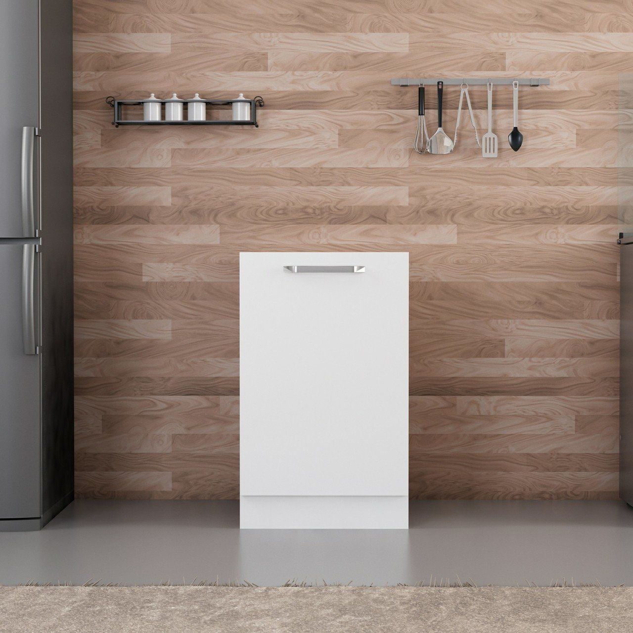 Minar Mutfak Alt Modül 1K1R 50Cm Dolap Beyaz - B1