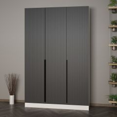 Minar Kale 210 Cm 3 Kapaklı 1B Raf Portmanto Byz Mbr Çizgili Ant