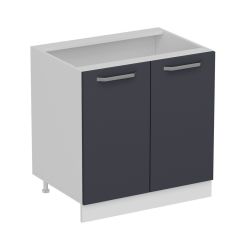 Minar Mutfak Alt Modül 2K1R 80Cm Dolap Beyaz/Antrasit - A1