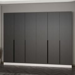 Minar Kale 210 Cm 6 Kapaklı 2B Raf Portmanto Byz Mbr Çizgili Ant