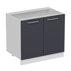 Minar Mutfak Alt Modül 2K1R 90Cm Dolap Beyaz/Antrasit - A1