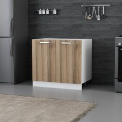 Minar Mutfak Alt Modül 2K1R 90Cm Dolap Beyaz/Dore - D1