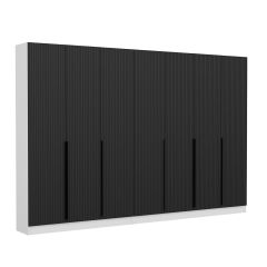 Minar Kale 210 Cm 7 Kapaklı 3B Raf Portmanto Byz Mbr Çizgili Ant