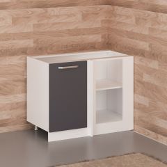Minar Mutfak Alt Modül 1K1R 105Cm Köşe Dolap Beyaz/Antrasit - A1
