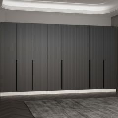 Minar Kale 210 Cm 8 Kapaklı 4B Raf Portmanto Byz Mbr Çizgili Ant