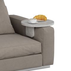 Arel Ayarlanabilir Koltuk Koluna Uygun Dekoratif Yan Sehpa - Beton Gri