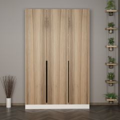 Minar Kale 210 Cm 3 Kapaklı 1B Raf Portmanto Beyaz Dore Plus