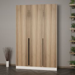 Minar Kale 210 Cm 3 Kapaklı 1B Raf Portmanto Beyaz Dore Plus