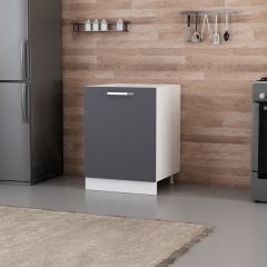 Minar Mutfak Alt Modül 1K 60Cm Evye Dolap Beyaz/Antrasit - A1