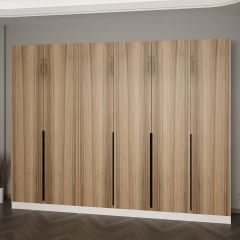 Minar Kale 210 Cm 6 Kapaklı 4B Raf Portmanto Beyaz Dore Plus