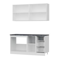 Minar 160 Cm Mutfak Dolabı Beyaz Antrasit 160-A1