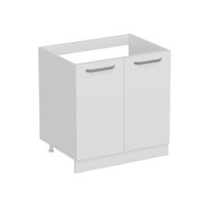 Minar Mutfak Alt Modül 2K 80Cm Evye Dolap Beyaz - B1