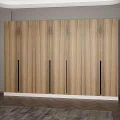 Minar Kale 210 Cm 7 Kapaklı 5B Raf Portmanto Beyaz Dore Plus