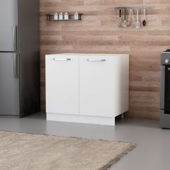 Minar Mutfak Alt Modül 2K 90Cm Evye Dolap Beyaz - B1