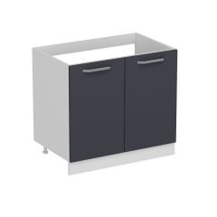 Minar Mutfak Alt Modül 2K 90Cm Evye Dolap Beyaz/Antrasit - A1