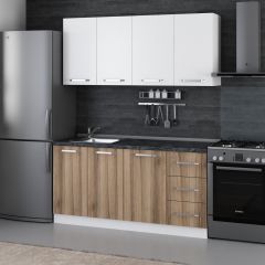 Minar 165 Cm Mutfak Dolabı Beyaz Dore 165-D1