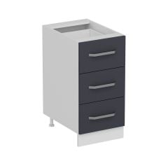 Minar Mutfak Alt Modül 3Ç Nray 40Cm Dolap Beyaz/Antrasit - A1