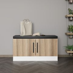 Minar Kale Ayakkabılık Minderli Beyaz Dore