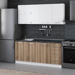 Minar 175 Cm Mutfak Dolabı Beyaz Dore 175-D2