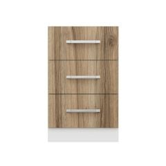 Minar Mutfak Alt Modül 3Ç Nray 50Cm Dolap Beyaz/Dore - D1