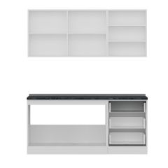 Minar 180 Cm Mutfak Dolabı Beyaz Dore 180-D1