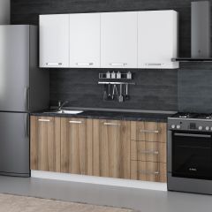 Minar 185 Cm Mutfak Dolabı Beyaz Dore 185-D1