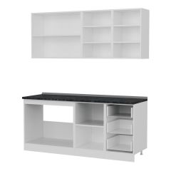 Minar 185 Cm Mutfak Dolabı Beyaz Dore 185-D1