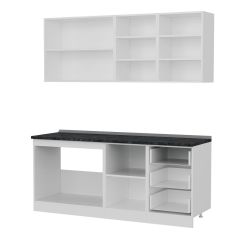 Minar 190 Cm Mutfak Dolabı Beyaz Dore 190-D1