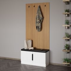 Minar Kale Dekor Panel Ayakkabılık Minderli Byz Mbr Çizgili Byz