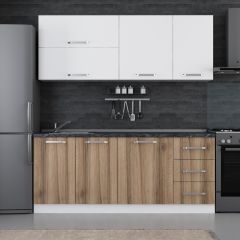 Minar 195 Cm Mutfak Dolabı Beyaz Dore 195-D2