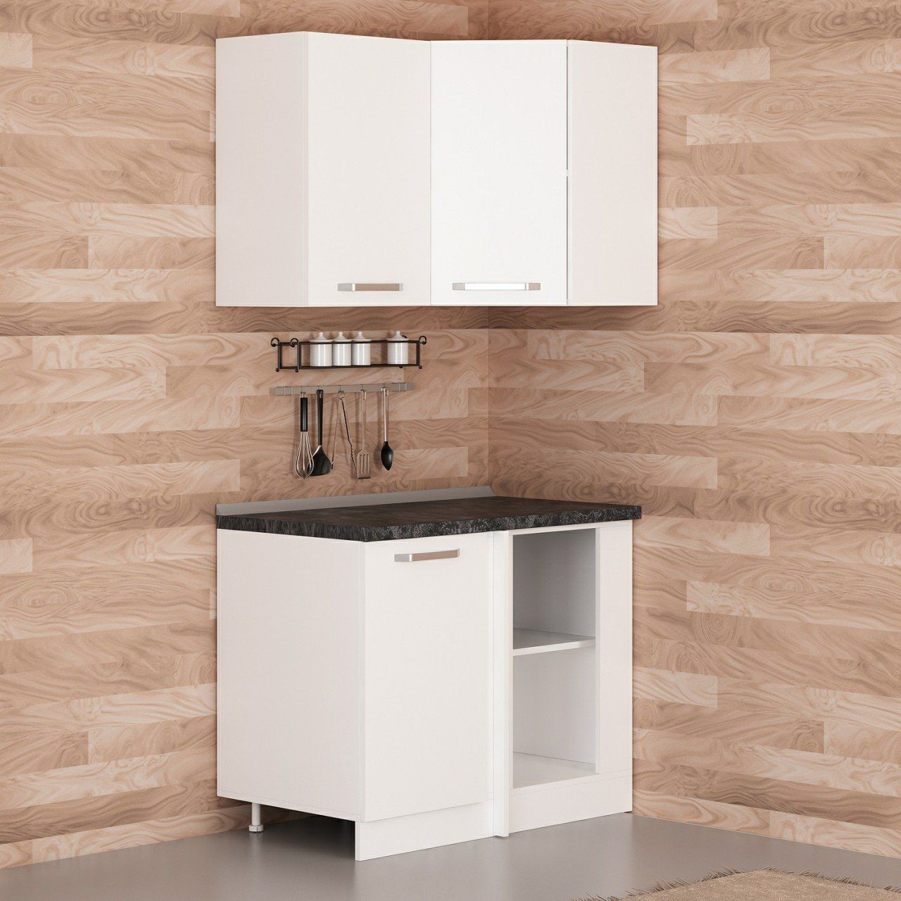 Minar 105Cm Köşe Mutfak Dolabı - Beyaz K105-B1