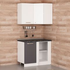 Minar 105Cm Köşe Mutfak Dolabı - Beyaz/Antrasit K105-A1