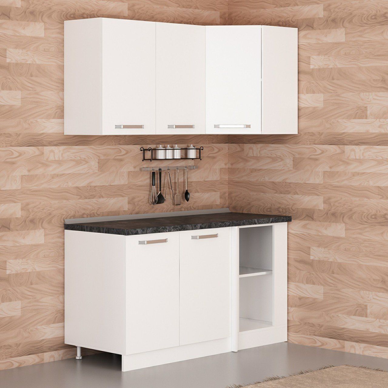 Minar 150Cm Köşe Mutfak Dolabı - Beyaz K150-B1