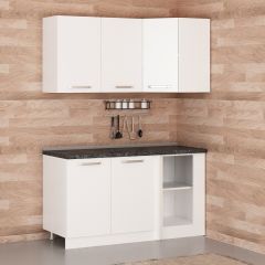 Minar 150Cm Köşe Mutfak Dolabı - Beyaz K150-B1