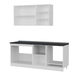 Minar 200 Cm Mutfak Dolabı Beyaz Antrasit 200-A6