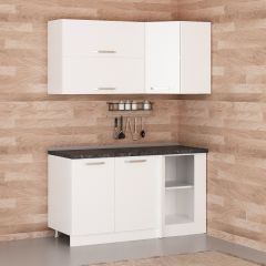 Minar 150Cm Köşe Mutfak Dolabı - Beyaz K150-B2