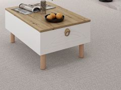 Lotus Bohem Tarz Orta Sehpa - Beyaz/Artisan