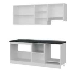 Minar 200 Cm Mutfak Dolabı Beyaz Antrasit 200-A8