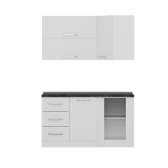 Minar 150Cm Köşe Mutfak Dolabı - Beyaz K150-B4