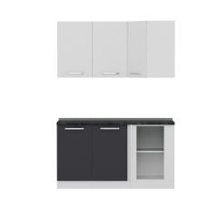 Minar 150Cm Köşe Mutfak Dolabı - Beyaz/Antrasit K150-A1