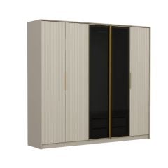 Kale Luxe 5 Kapaklı Gardrop - Kumtaşı