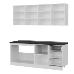 Minar 200 Cm Mutfak Dolabı Beyaz Dore 200-D2