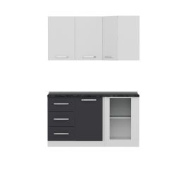 Minar 150Cm Köşe Mutfak Dolabı - Beyaz/Antrasit K150-A3