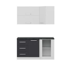 Minar 150Cm Köşe Mutfak Dolabı - Beyaz/Antrasit K150-A4