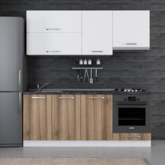 Minar 200 Cm Mutfak Dolabı Beyaz Dore 200-D8