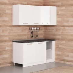 Minar 165Cm Köşe Mutfak Dolabı - Beyaz K165-B1