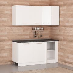 Minar 165Cm Köşe Mutfak Dolabı - Beyaz K165-B1