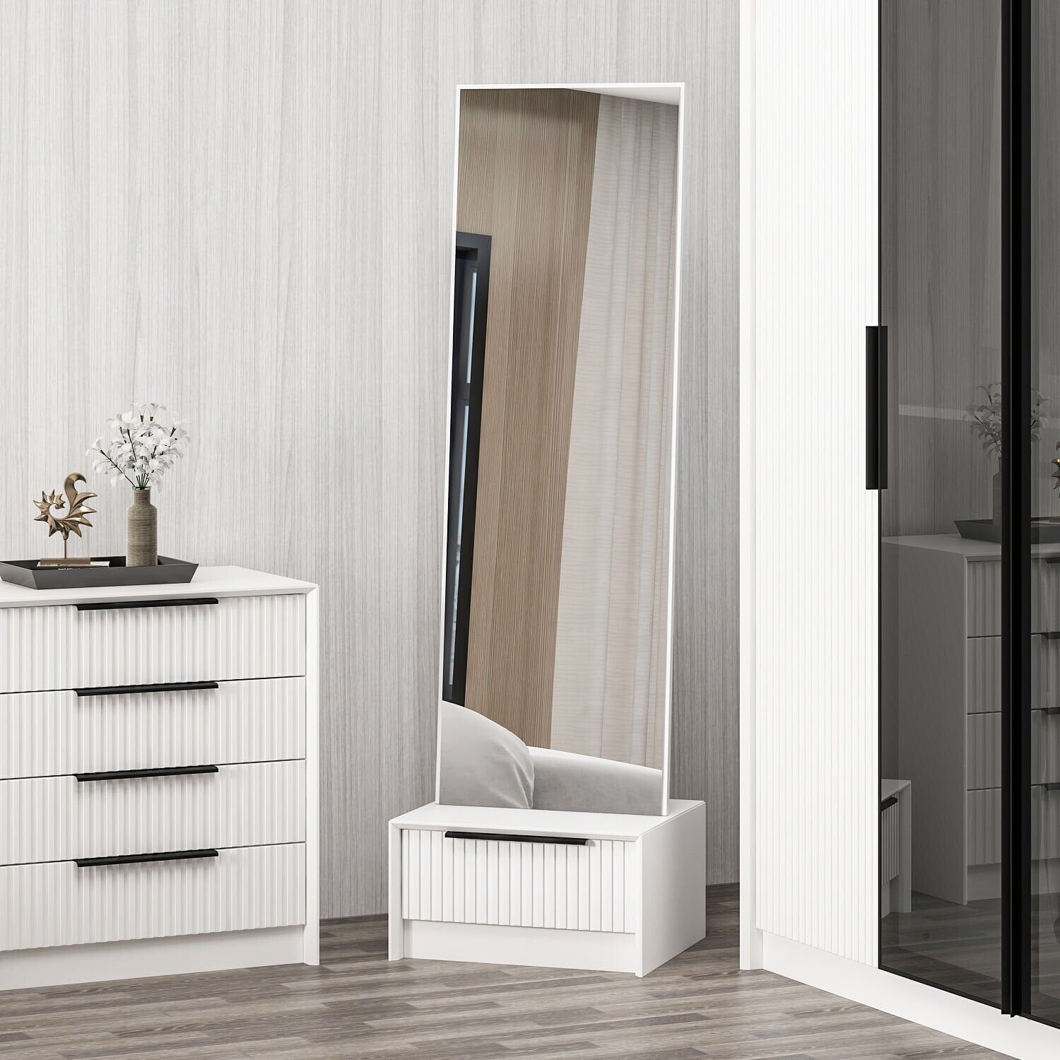 Kale Luxe Boy Aynası - Beyaz